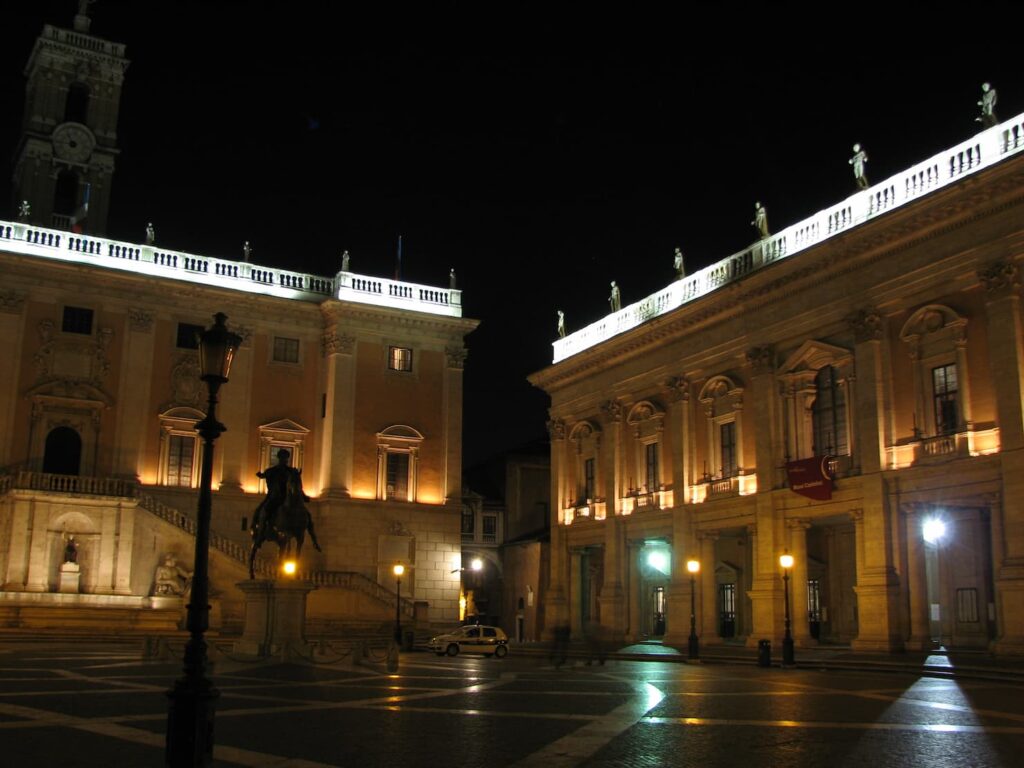 Piazza Campidoglio notturna