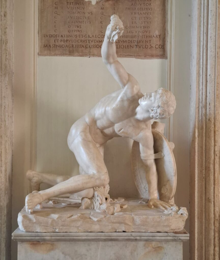 Torso di Discobolo, restaurato come guerriero ferito nei Musei Capitolini